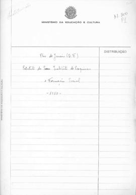 CODI-UNIPER_m0300p01 - Estatuto do Instituto de Pesquisa e Formação Social do Rio de Janeiro, 1950