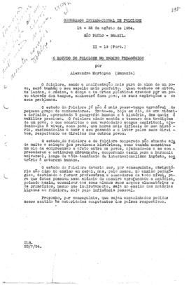 O Congresso Internacional de Folclore - 1954