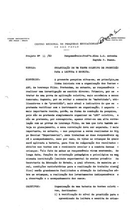 CRPE-SP_m0001p23 - Projeto “Organização de um Teste Coletivo de Prontidão para a Leitura e Escrit...