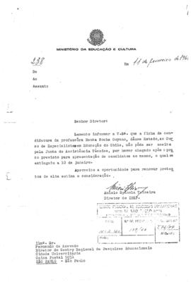 CRPE-SP_m0157p01 - Documentos referentes ao Recrutamento de Candidatos para o Curso de Especialis...