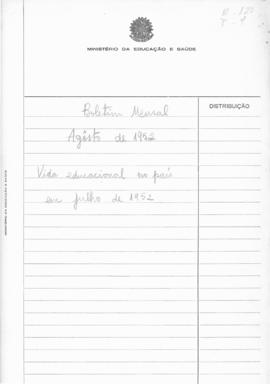 CBPE_m120p07 - Boletim Mensal de Agosto, 1952