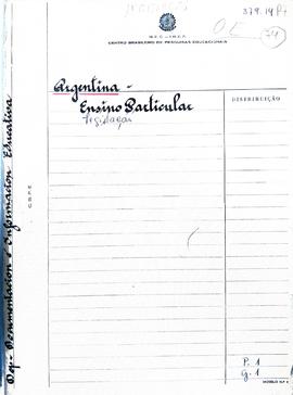 CODI-UNIPER_m0303p07 - Ensino Particular na Argentina, 1960