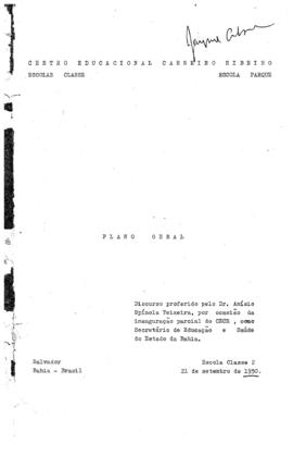 CRPE-BA_m028p01 - Documentos referentes ao Centro Educacional Carneiro Ribeiro, 1950 - 1967