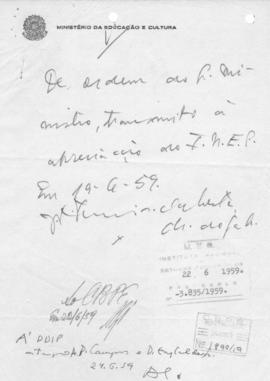 CODI-UNIPER_m1244p01 - Correspondências Diversas trocadas com o CBPE, 1959