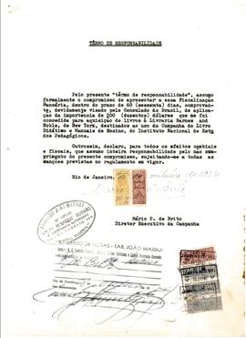 CALDEME_m033p01 - Relação de livros adquiridos pela CALDEME, 1952