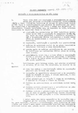 CBPE_m076p34 - Projeto sobre a Educação e Mobilidade Social em São Paulo, 1957