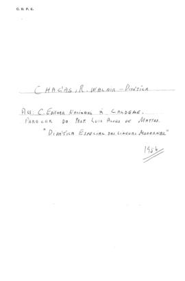 CALDEME_m022p05 - Correspondências sobre a publicação "Didática Especial das Línguas Moderna...