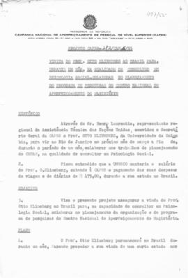 CBPE_m076p25 - Projeto sobre a Visita do Professor Otto Klineberf ao Brasil para Planejamento de ...