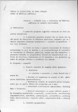 CODI-UNIPER_m0814p01 - Programa de Sugestão para Disciplina de Técnicas Agrícolas do Ginásio Poli...