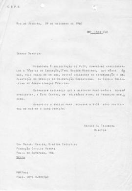 CBPE_m311p01 - Correspondências Enviadas e Recebidas pelo CBPE sobre Servidores, 1960