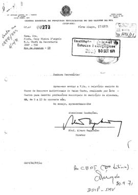 CRPE-RS_m011p01 - Relatório Sucinto do Curso sobre os Recursos Audiovisuais de Baixo Custo, 1971