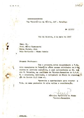 CRPE-MG_m001p01 - Correspondências sobre Centro Regional de Pesquisas Educacionais de Minas Gerai...