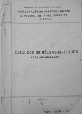CAPES_m010p02 - Catálogo de Bolsas de Estudo, 1971