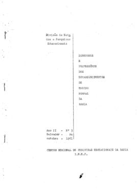 CRPE-BA_m001p01 - Trabalho: "Diretores e Professores dos Estabelecimentos de Ensino Normal d...
