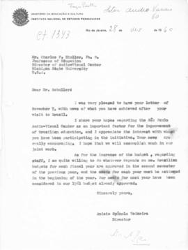 CBPE_m047p01 - Correspondência entre Anísio Teixeira e Charles Shuller sobre o Centro de Audiovis...