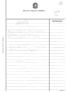 CODI-UNIPER_m0872p01 - Relatório Mensal Movimento Cultural de Tóquio, 1966 - 1967