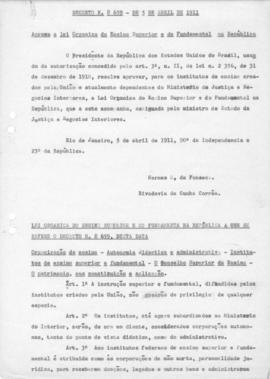 CODI-UNIPER_m0757p01 - Decreto n.º 8.659 que Aprova a Lei Orgânica do Ensino Superior e do Fundam...