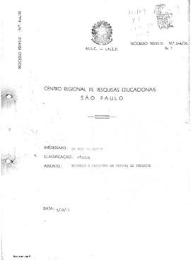 CRPE-SP_m0109p01 - Despesas e pagamento do pessoal da pesquisa sobre "A Aculturação dos Desc...