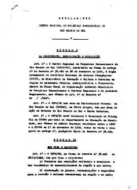 CRPE-RS_m023p02 - Regulamento do Centro Regional de Pesquisas Educacionais do Rio Grande do Sul