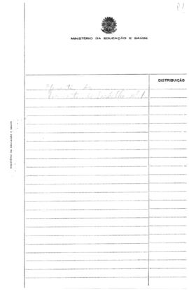 CAPES_m006p01 - Elementos do Documento de Trabalho Número 1, 1951 - 1952