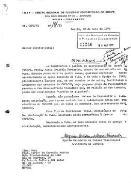 CRPE-PE_m057p01 - Correspondências entre CRPE-PE e INEP, 1973 - 1974