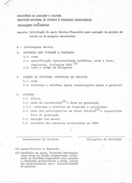 CBPE_m279p04 - Solicitação de Apoio Técnico-Financeiro para Execução de Projeto de Estudo ou de P...