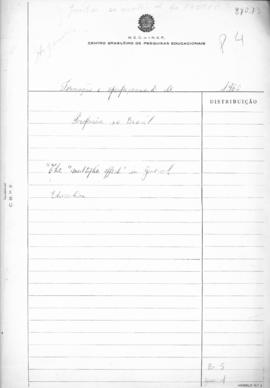 CODI-UNIPER_m0012p04 - Relatórios Mensais de Projetos de Educação, 1958 - 1960