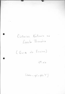 CODI-UNIPER_m0359p01 - Ensino de Ciências Naturais na Escola Primária