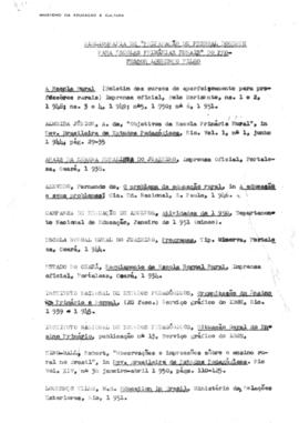 CODI_m059p03 - Lista Bibliográfica para Preparação de Pessoal Docente para Escolas Primárias Rurais
