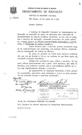 CRPE-SP_m0164p01 - Correspondências sobre Cursos para Professores e Diretores do Ensino Primário,...
