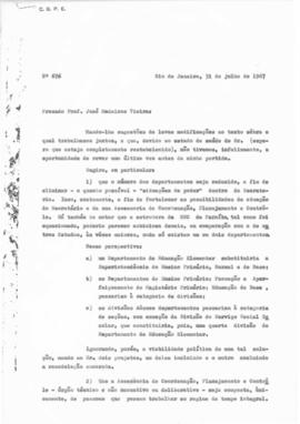 CEOSE-CROSE_m011p01 - Correspondências Enviadas por Michel Debrun e Anteprojeto que Reorganiza a ...
