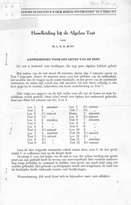 CODI-SOEP_m031p03 - Teste de Álgebra do Instituto Pedagógico da Universidade Estadual de Utrecht