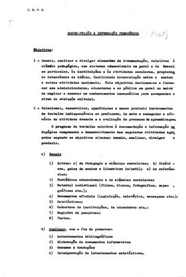 CBPE_m020p01 - Documentação sobre Informação Pedagógica e Caracterização do CBPE, 1953-1967