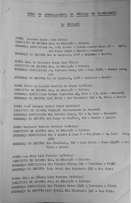 CRPE-PE_m052p01 - Relatório de Curso de Aperfeiçoamento em Técnicas de Planejamento da Educação, ...