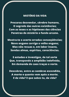 6 - Poema Mistério da Vida