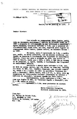 CBPE_m028p01 - Oficios expedidos sobre a Nova Política de Estrutura e Pesquisas Educacionais, 1972