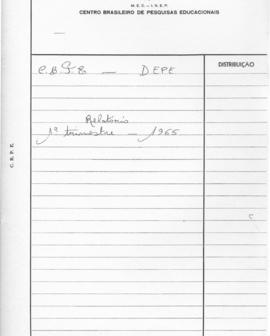 CBPE_m169p02 - Relatório das Atividades do CBPE no 1º trimestre, 1965