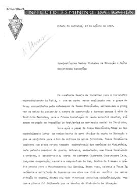 DIRETORIA_m141p05_Oficio_SolicitacaoOrcamentariaparaConstrucaodePredioAnexo_InstitutoFemininodaBa...