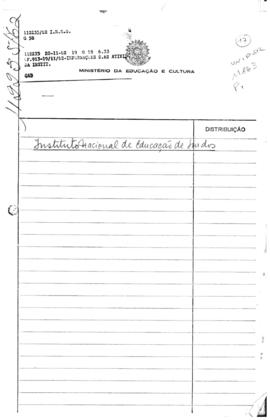 CODI-UNIPER_m0863p01 - Relatório de Atividades do Instituto Nacional de Educação de Surdos, 1962