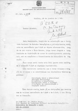 CODI_m039p05 - Solicita Criação e Instalação do Curso de Aperfeiçoamento Educacional, 1948