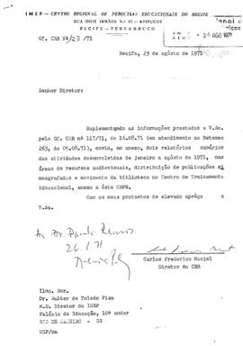 CRPE-PE_m010p01 - Correspondências sobre Recursos Audiovisuais, 1971