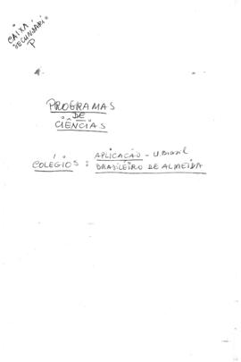 CODI-UNIPER_m1071p01 - Programas de Ciências Físicas e Biológicas, 1964 - 1965