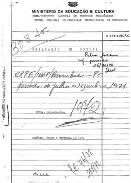 CRPE-PE_m054p01 - Demonstrativo Financeiro da Verba Orçamentária, 1971