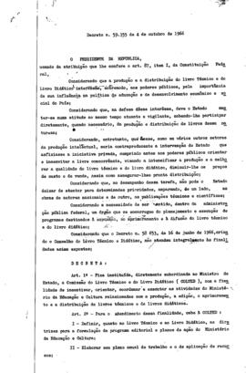 COLTED_m020p01 - Decreto de Criação da COLTED e Informações sobre a Semana de Estudos COLTED, 196...