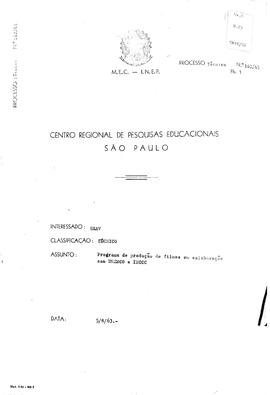 CRPE-SP_m0079p01 - Colaboração entre UNESCO e SRAV para Elaboração de Filmes Educativos, 1963 - 1964
