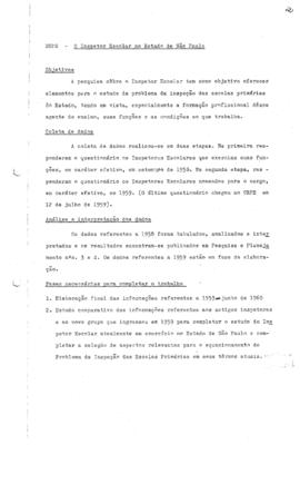 CRPE-SP_m0160p01 - Informações sobre Pesquisa: O Inspetor Escolar no Estado de São Paulo