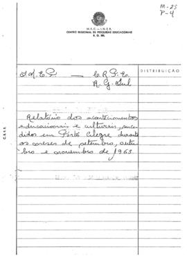 CRPE-RS_m025p04 - Relatório dos Acontecimentos Educacionais e Culturais em Porto Alegre, 1963