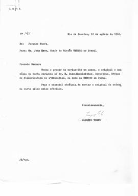 CEOSE-CROSE_m056p01 - Correspondências Enviadas e Recebidas pelos Peritos Da UNESCO, 1966