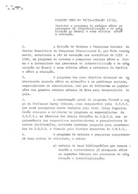 CBPE_m146p16 - Programa de Estudos sobre os Processos de Industrialização e Urbanização no Brasil...