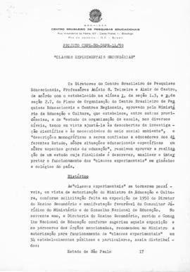 CBPE_m146p09 - Projeto de Estudo das Classes Experimentais do Ensino Secundário no País, 1959
